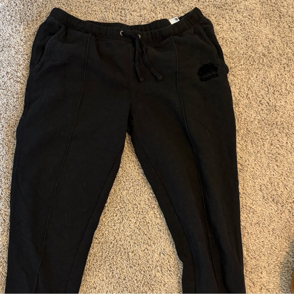 Roots Black Track Pants